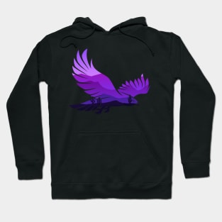 Beautiful Flying Eagle Forest Bird Silhouette Night Sky Love Hoodie